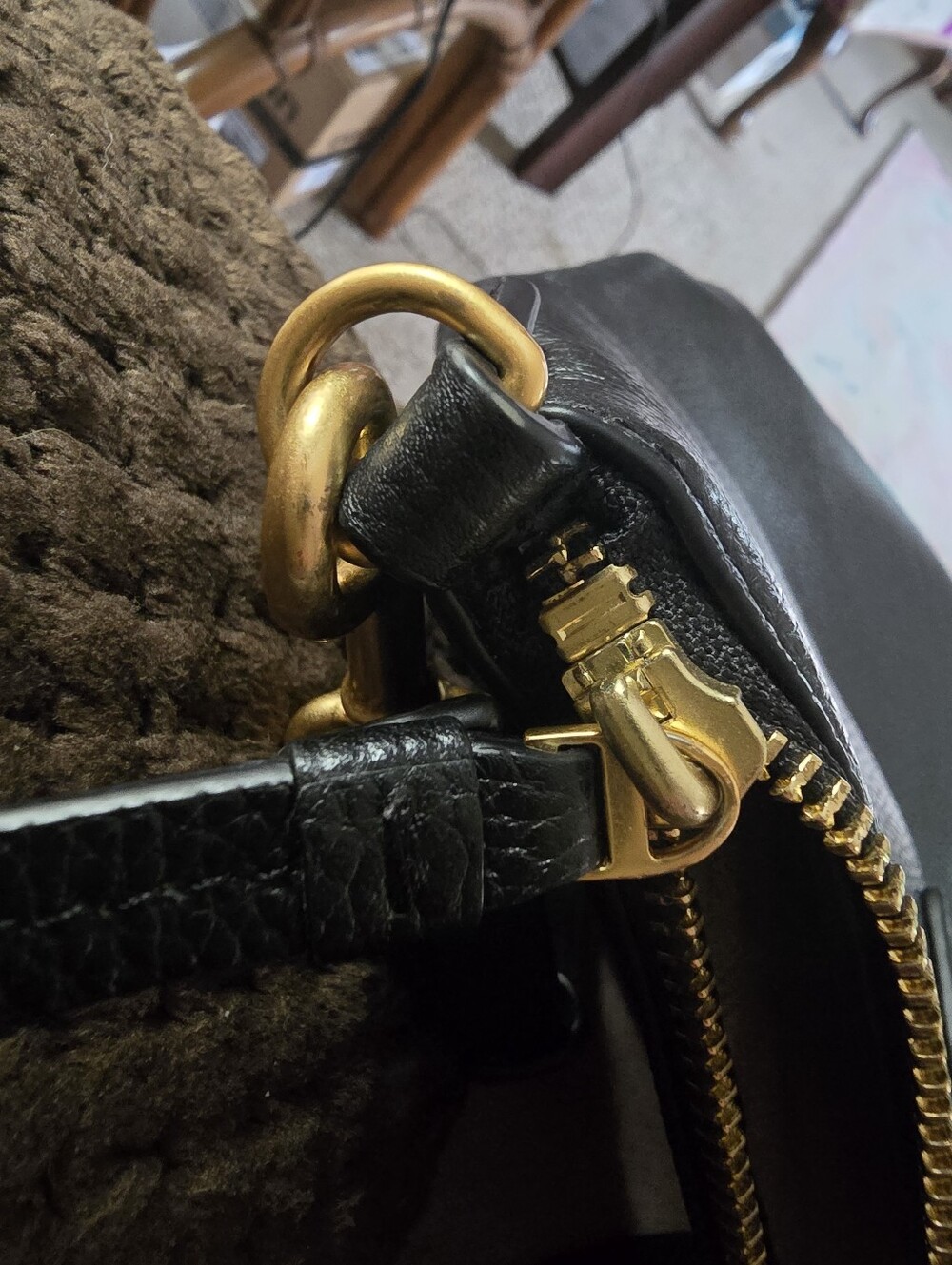 Tory Burch McGraw Black Pebbled Leather Satchel | Crossbody - Picture 9 of 15